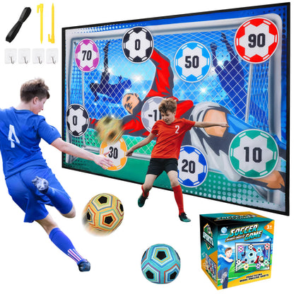 Football Ball Game Set for Kids Indoor Outdoor Soccer Train Sport Game Foldable Toys for 3 4 5 6 7 8 Years Old Boys Girls