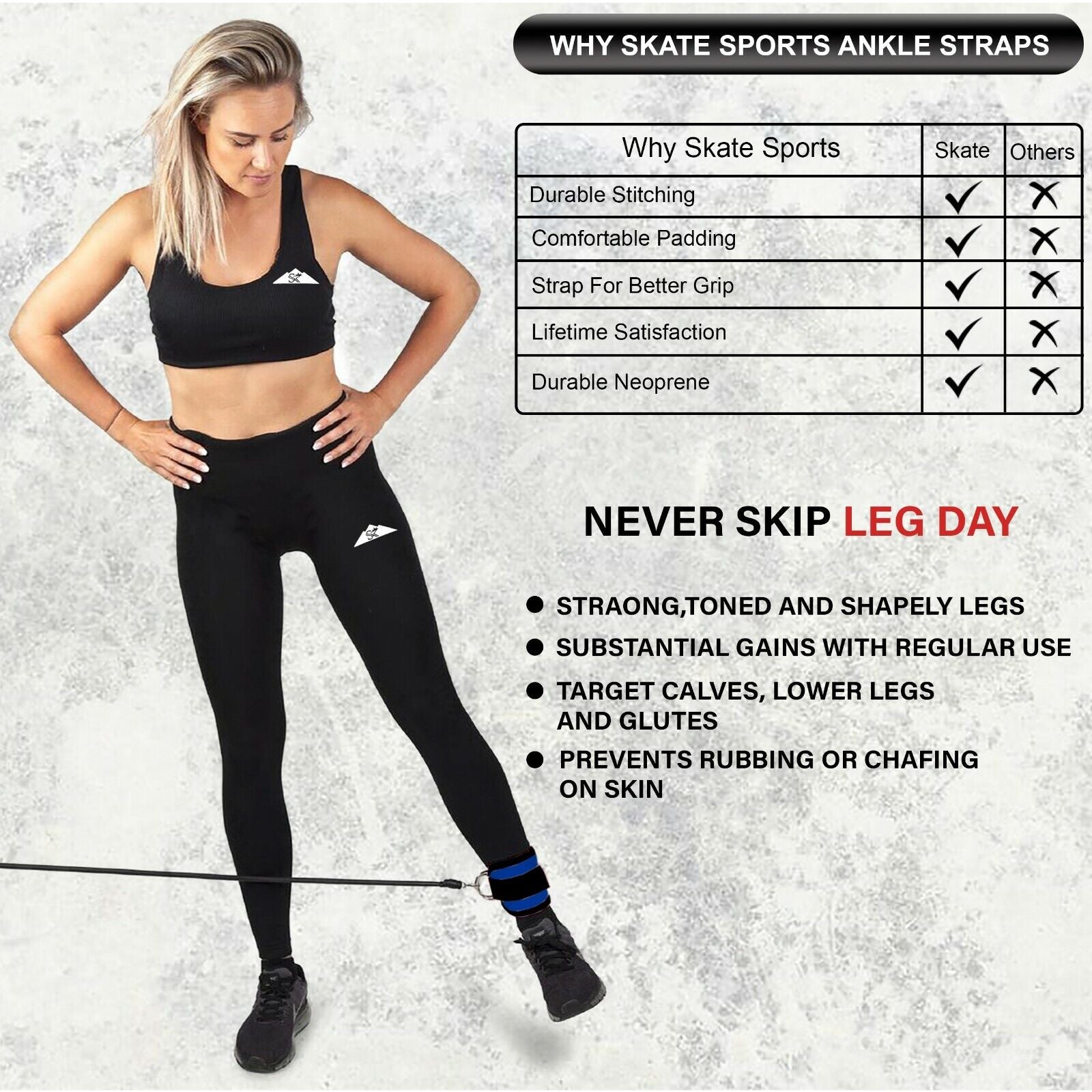 Best Fitness Ankle Straps for Cable Machines 1Pcs Gym Cuff for Kickback Workout