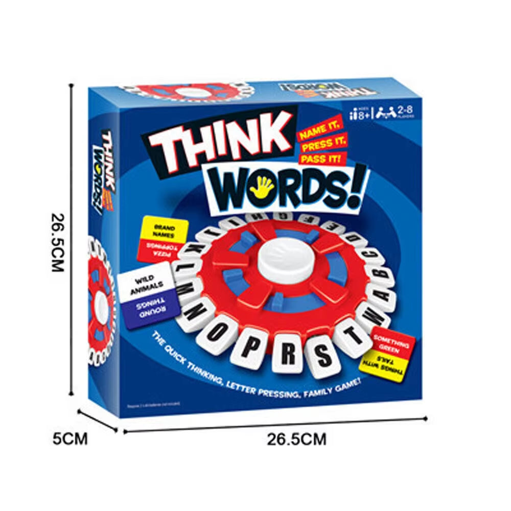 English Think Words Tapple Games Version Word Quick Thinking Letter Fast Pressing Family Board Game