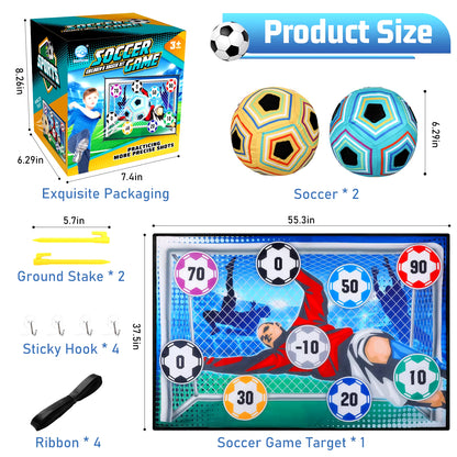 Football Ball Game Set for Kids Indoor Outdoor Soccer Train Sport Game Foldable Toys for 3 4 5 6 7 8 Years Old Boys Girls