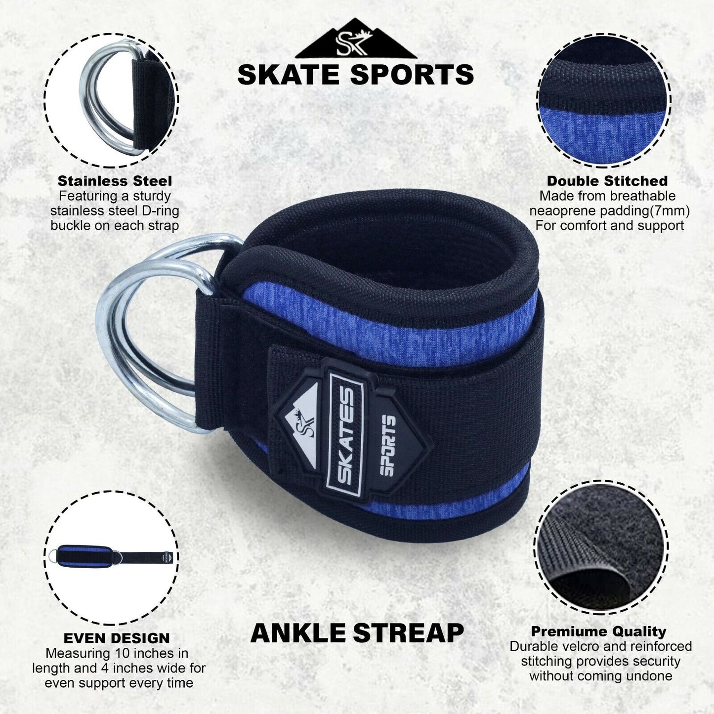 Best Fitness Ankle Straps for Cable Machines 1Pcs Gym Cuff for Kickback Workout