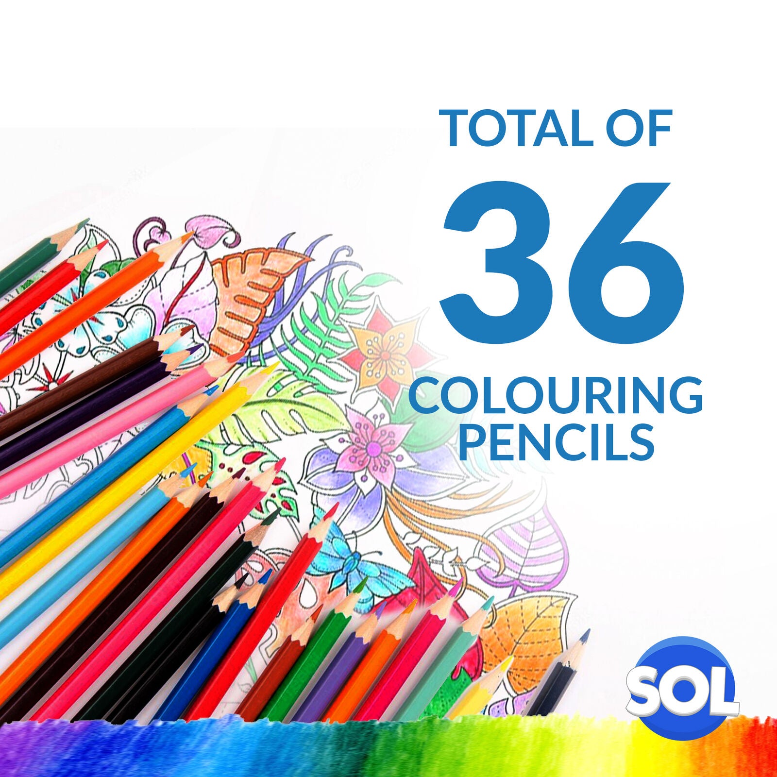 36 Premium Professional Colouring Pencils Set Colours Artist Therapy Kids Adults